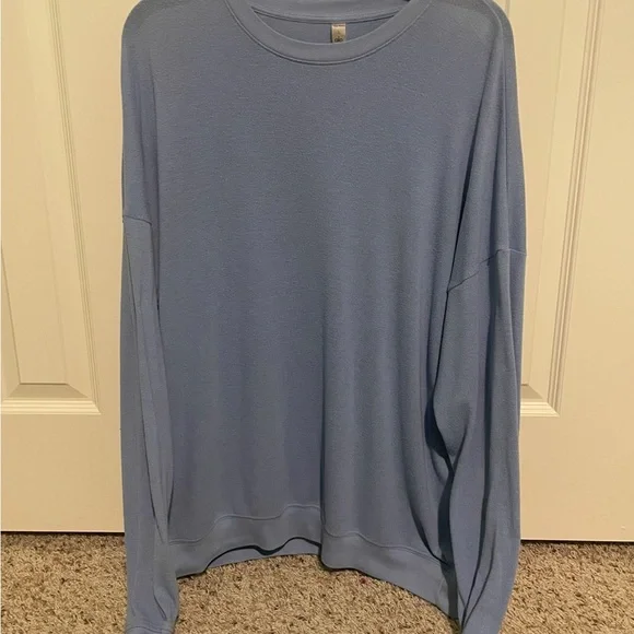 Women’s Alo Soho Active Sweatshirt Pullover Blue Large L - Picture 1 of 2